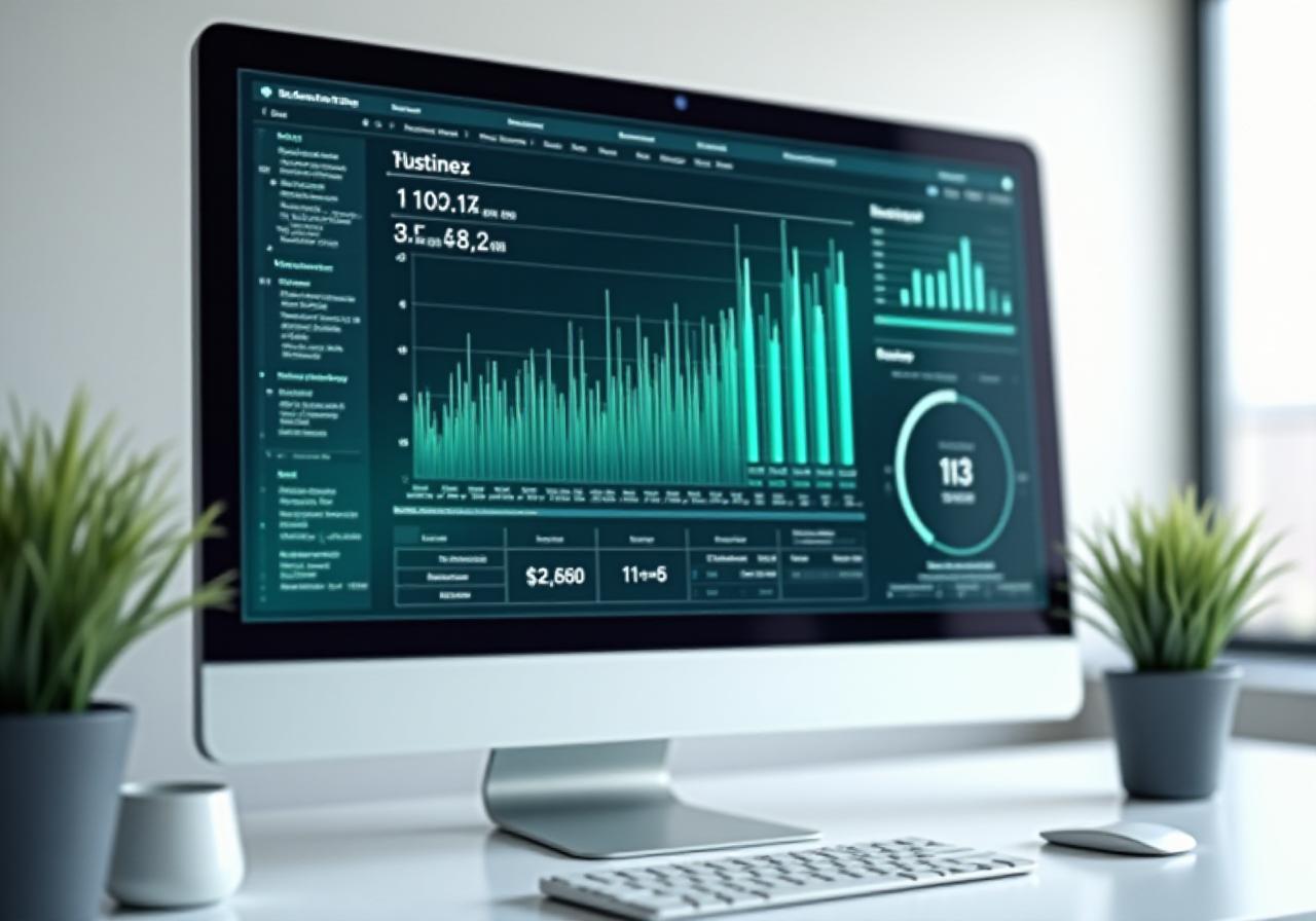 Modern Business KPI Dashboard on Desktop and Mobile